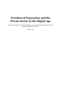 Freedom of Expression and the Private Sector in the Digital Age