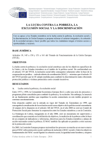 La lucha contra la pobreza, la exclusión social y la discriminación