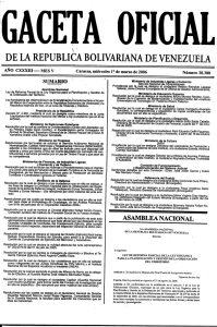 Page 1 GACETA 0FICIAL DE LA REPUBLICABOLIVARIANA