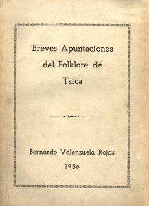 ¡Ti Breves Apuntaciones del Folklore de i i O] i jn ¡jj I I i Talca i ¡o = pj