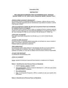 Formulario 3103 INSTRUCTIVO DECLARACION DE PERSONA