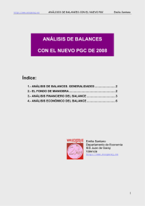 Análisis de balances con el PGC 2.008.