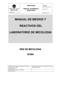 manual de medios y reactivos del laboratorio de micologia