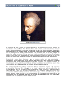 Empirismo e Ilustración: Kant
