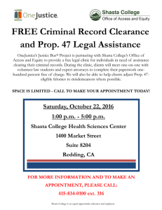 FREE Criminal Record Clearance and Prop. 47