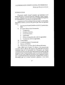 LA JURISDICCIÓN CONSTITUCIONAL EN VENEZUELA