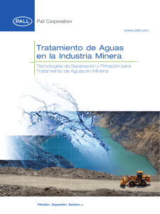Pall Tratamiento de Aguas en la Industria Minera