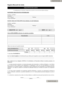 Modelo de solicitud de Nota Simple (castellano).