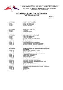 Normativas de uso Explotación y Policía del Puerto Deportivo.