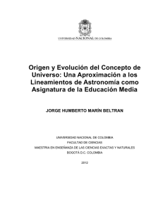 Origen y Evolución del Concepto de Universo