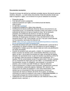 Documentos necesarios - Universidad Nacional de Piura