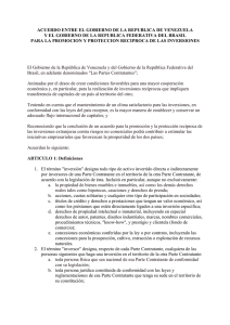 acuerdo entre el gobierno de la republica de venezuela