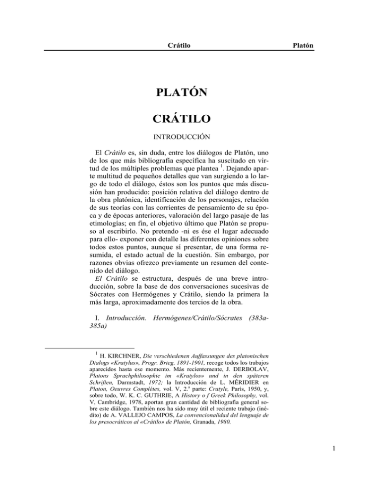 platón crátilo
