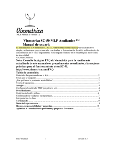 Vinmetrica SC-50 MLF Analizador ™ Manual de usuario