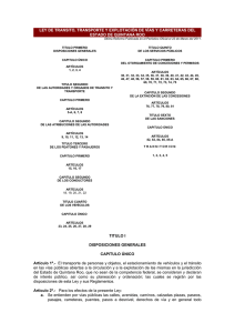 ley de transito, transporte y explotación de vías y carreteras del