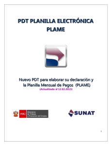 pdt planilla electrónica plame