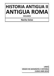 HISTORIA ANTIGUA II ANTIGUA ROMA