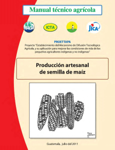 Producción artesanal - Instituto de Ciencia y Tecnología Agrícolas