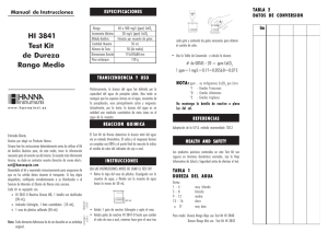 HI 3841 Test Kit de Dureza Rango Medio