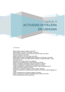 Capítulo 4 ACTIVIDAD HOTELERA EN USHUAIA