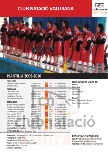club natació vallirana plantilla 2009-2010
