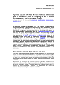 Agenda Digital: efectos de las medidas adoptadas por