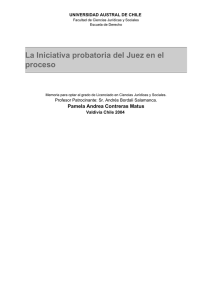 La Iniciativa probatoria del Juez en el proceso