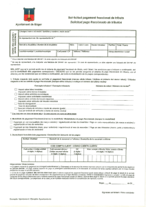 Sol-licitud pagament fraccionat de tributs Solicitud pago fraccionado