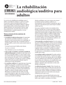La rehabilitación audiológica/auditiva para adultos
