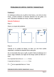 Solución problema de grifos 2 - Problemas de Matemáticas Resueltos