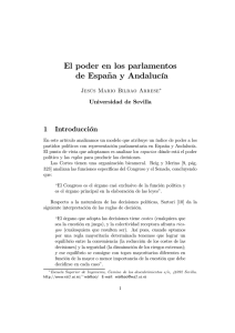 El poder en los parlamentos de España y Andalucía