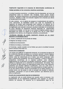 Inaplicación negociada en la empresa de determinadas