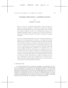 Complejos diferenciales y estabilidad numérica