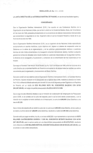 Resoluciones JD 031-2008 - Autoridad Marítima de Panamá