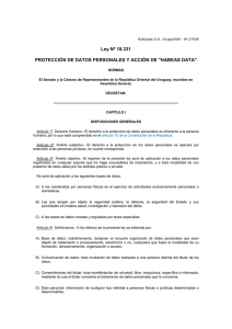 Ley Nº 18.331 PROTECCIÓN DE DATOS PERSONALES Y ACCIÓN