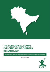 the commercial sexual exploitation of children in south asia