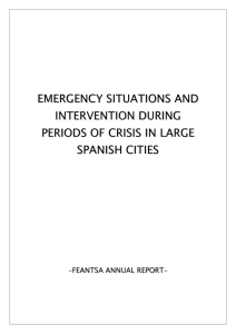 emergency situations and intervention during periods of crisis in