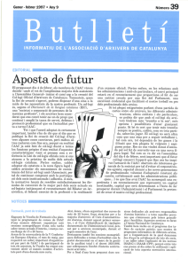 Butlletí - Associació d`Arxivers · Gestors de Documents de Catalunya
