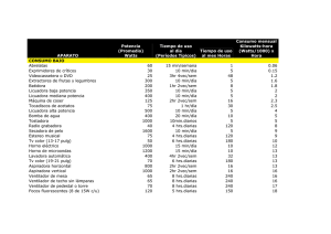 Watts Tiempo de uso al día