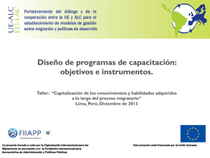 Programas de capacitación. Objetivos e instrumentos - UE-ALC