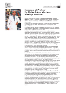 Homenaje al Profesor Dr. Rubén López Martínez