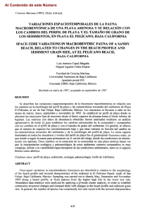 Variaciones espaciotemporales de la fauna macrobentónica de una