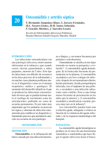 Osteomielitis y artritis séptica - Asociación Española de Pediatría