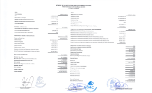 Disponibilidades Caja Banco Central de Nicaragua Depósitos en