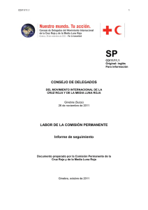 Informe sobre la labor de la Comisión Permanente