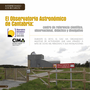 El Observatorio Astronómico de Cantabria: