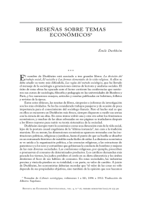 reseñas sobre temas económicos - Revista de Economía Institucional