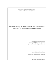 aportaciones al estudio de los campos de radiación ionizante