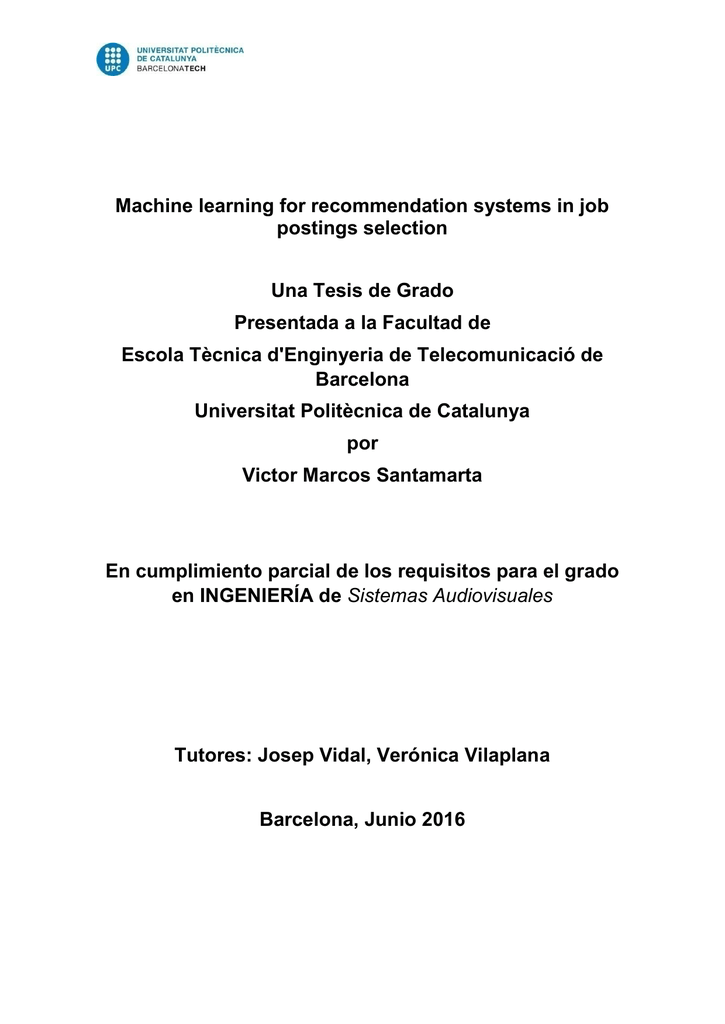 Master thesis in mis