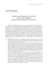Influencia de Gregorio de Nisa sobre Juan Escoto Eriúgena